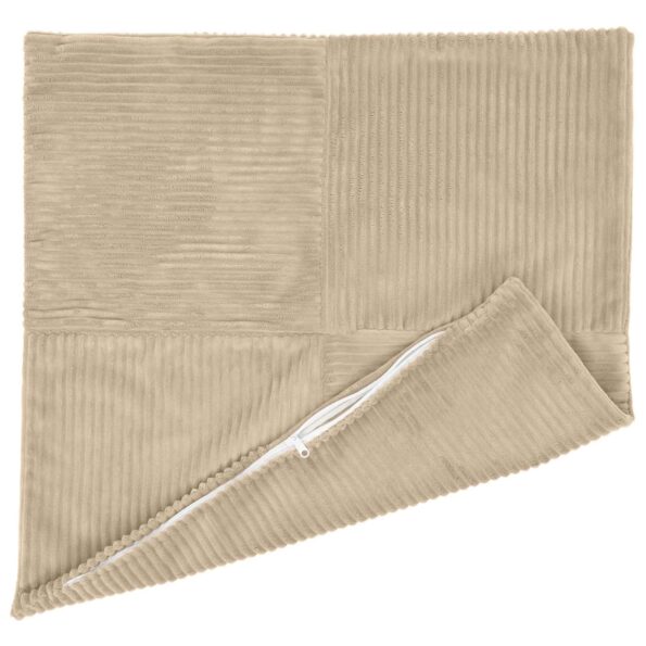 vidaXL Poťah na podložku 12 pcs ALMELO Sivohnedá 50 x 50 cm manšestr – Obrázok 3