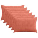 vidaXL Poťah na podložku 6 pcs ALMELO Červenooranžová 50 x 70 cm
