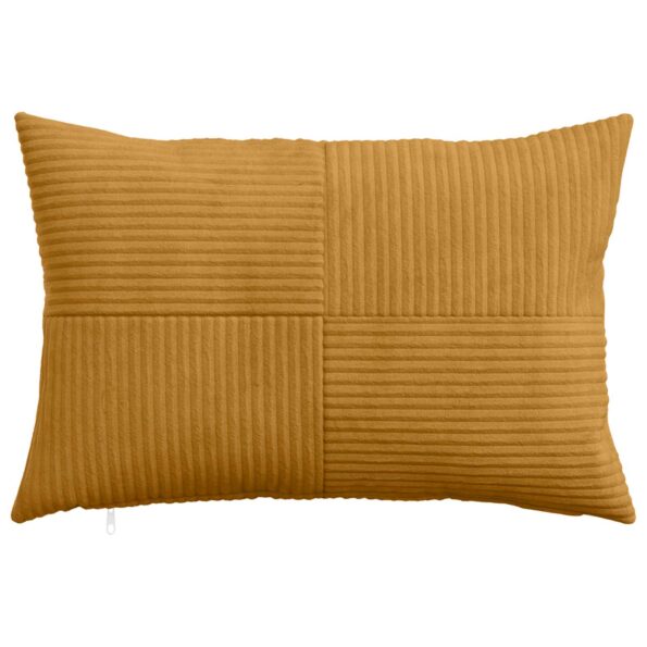 vidaXL Poťah na podložku 2 pcs ALMELO Žltá 50 x 70 cm manšestr – Obrázok 2