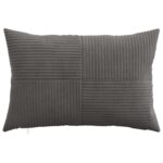 vidaXL Poťah na podložku 6 pcs ALMELO Tmavosivá 50 x 75 cm manšestr – Obrázok 2