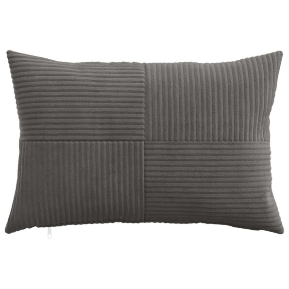 vidaXL Poťah na podložku 6 pcs ALMELO Tmavosivá 50 x 75 cm manšestr – Obrázok 2