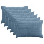 vidaXL Poťah na podložku 6 pcs ALMELO Modrá 50 x 75 cm manšestr