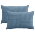 vidaXL Poťah na podložku 2 pcs ALMELO Modrá 50 x 80 cm manšestr