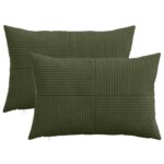 vidaXL Poťah na podložku 2 pcs ALMELO Zelená 50 x 80 cm manšestr