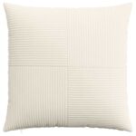 vidaXL Poťah na podložku 6 pcs ALMELO Krémová 60 x 60 cm manšestr – Obrázok 2