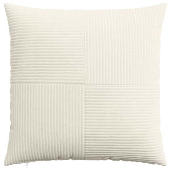 vidaXL Poťah na podložku 6 pcs ALMELO Krémová 60 x 60 cm manšestr – Obrázok 2