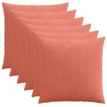vidaXL Poťah na podložku 6 pcs ALMELO Červenooranžová 60 x 60 cm