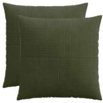 vidaXL Poťah na podložku 2 pcs ALMELO Zelená 60 x 60 cm manšestr