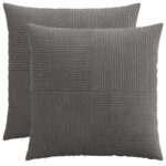 vidaXL Poťah na podložku 2 pcs ALMELO Tmavosivá 70 x 70 cm manšestr