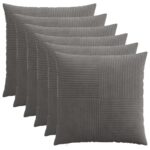 vidaXL Poťah na podložku 6 pcs ALMELO Tmavosivá 70 x 70 cm manšestr