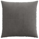 vidaXL Poťah na podložku 6 pcs ALMELO Tmavosivá 70 x 70 cm manšestr – Obrázok 2