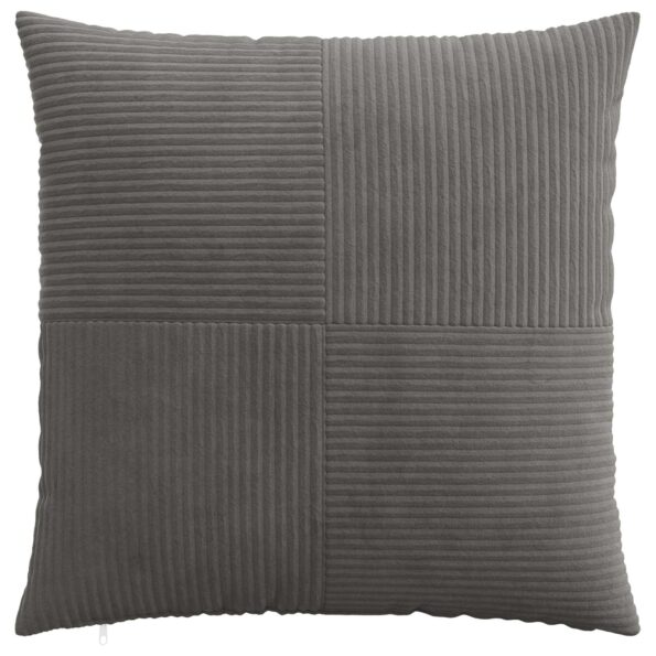 vidaXL Poťah na podložku 6 pcs ALMELO Tmavosivá 70 x 70 cm manšestr – Obrázok 2