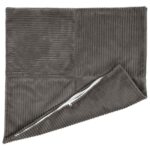 vidaXL Poťah na podložku 6 pcs ALMELO Tmavosivá 70 x 70 cm manšestr – Obrázok 3