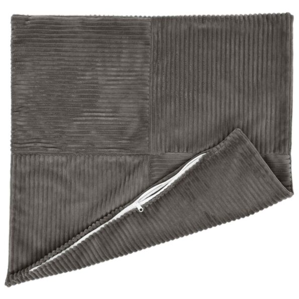 vidaXL Poťah na podložku 6 pcs ALMELO Tmavosivá 70 x 70 cm manšestr – Obrázok 3