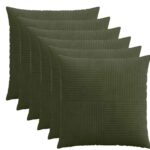 vidaXL Poťah na podložku 6 pcs ALMELO Zelená 70 x 70 cm manšestr
