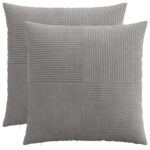 vidaXL Poťah na podložku 2 pcs ALMELO Svetlosivá 80 x 80 cm manšestr