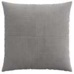 vidaXL Poťah na podložku 2 pcs ALMELO Svetlosivá 80 x 80 cm manšestr – Obrázok 2