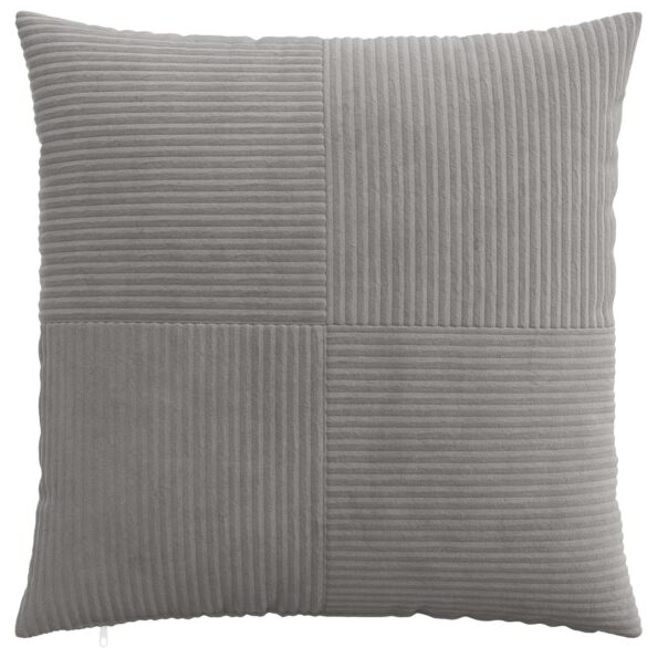 vidaXL Poťah na podložku 2 pcs ALMELO Svetlosivá 80 x 80 cm manšestr – Obrázok 2