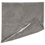 vidaXL Poťah na podložku 2 pcs ALMELO Svetlosivá 80 x 80 cm manšestr – Obrázok 3