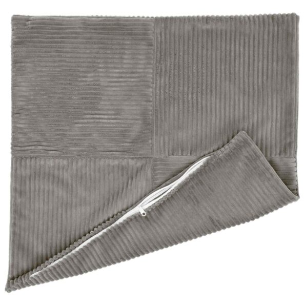 vidaXL Poťah na podložku 2 pcs ALMELO Svetlosivá 80 x 80 cm manšestr – Obrázok 3