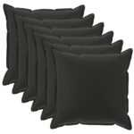 vidaXL Poťah na podložku 6 ks HOUTEN Čierna 30 x 30 cm Polyester – Obrázok 2