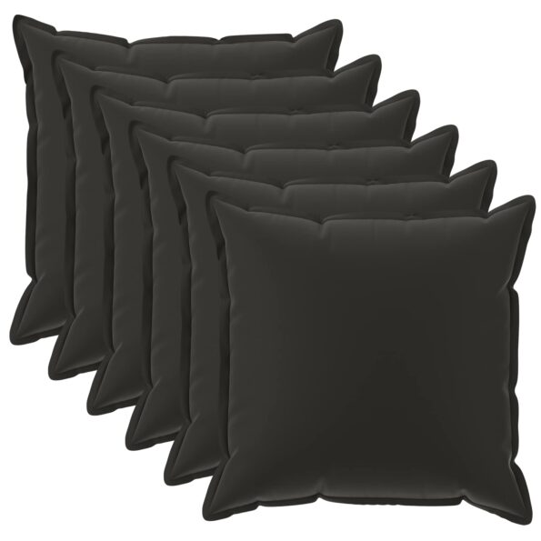 vidaXL Poťah na podložku 6 ks HOUTEN Čierna 30 x 30 cm Polyester – Obrázok 2