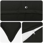 vidaXL Poťah na podložku 6 ks HOUTEN Čierna 30 x 30 cm Polyester – Obrázok 5
