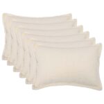 vidaXL Poťah na podložku 6 pcs HOUTEN Krémová 30 x 50 cm Bouclé