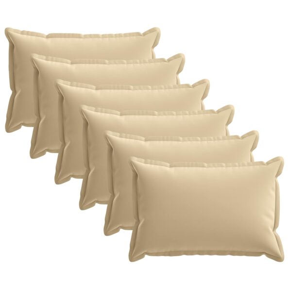 vidaXL Poťah na podložku 6 ks HOUTEN Béžová 30 x 50 cm Polyester – Obrázok 2