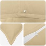 vidaXL Poťah na podložku 6 ks HOUTEN Béžová 30 x 50 cm Polyester – Obrázok 5