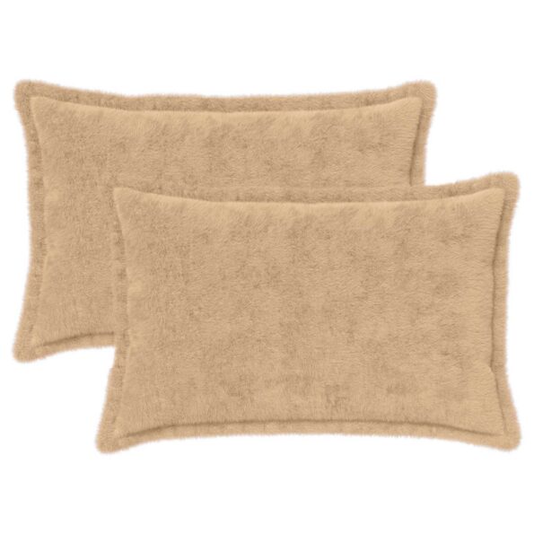 vidaXL Poťah na podložku 2 ks HOUTEN Krémová 30 x 50 cm Umelá králičia – Obrázok 2