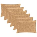 vidaXL Poťah na podložku 6 ks HOUTEN Sivohnedá 30 x 50 cm – Obrázok 2