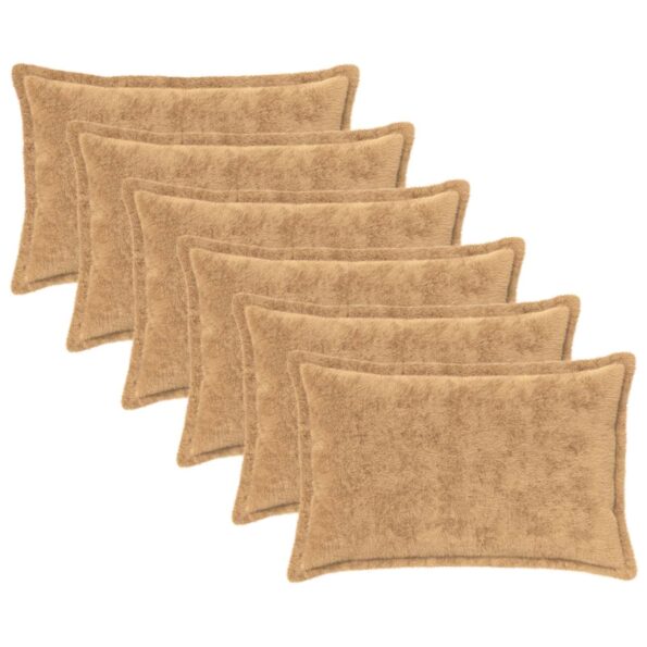 vidaXL Poťah na podložku 6 ks HOUTEN Sivohnedá 30 x 50 cm – Obrázok 2