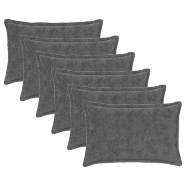 vidaXL Poťah na podložku 6 ks HOUTEN Tmavosivá 30 x 50 cm – Obrázok 2