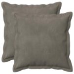 vidaXL Poťah na podložku 2 pcs HOUTEN Svetlosivá 35 x 35 cm Zamat – Obrázok 2