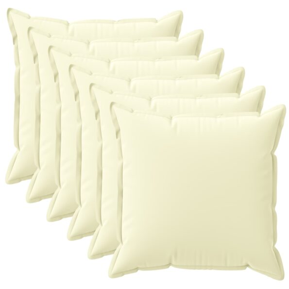 vidaXL Poťah na podložku 6 ks HOUTEN Krémová 35 x 35 cm Polyester – Obrázok 2