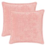 vidaXL Poťah na podložku 2 ks HOUTEN Ružová 35 x 35 cm Umelá králičia – Obrázok 2