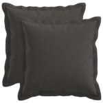 vidaXL Poťah na podložku 2 pcs HOUTEN Tmavosivá 40 x 40 cm Falošný ľan