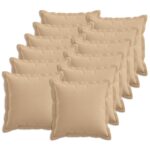 vidaXL Poťah na podložku 12 pcs HOUTEN Krémová 40 x 40 cm Falošný ľan