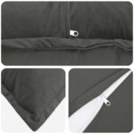 vidaXL Poťah na podložku 2 pcs HOUTEN Tmavosivá 40 x 40 cm Zamat – Obrázok 5