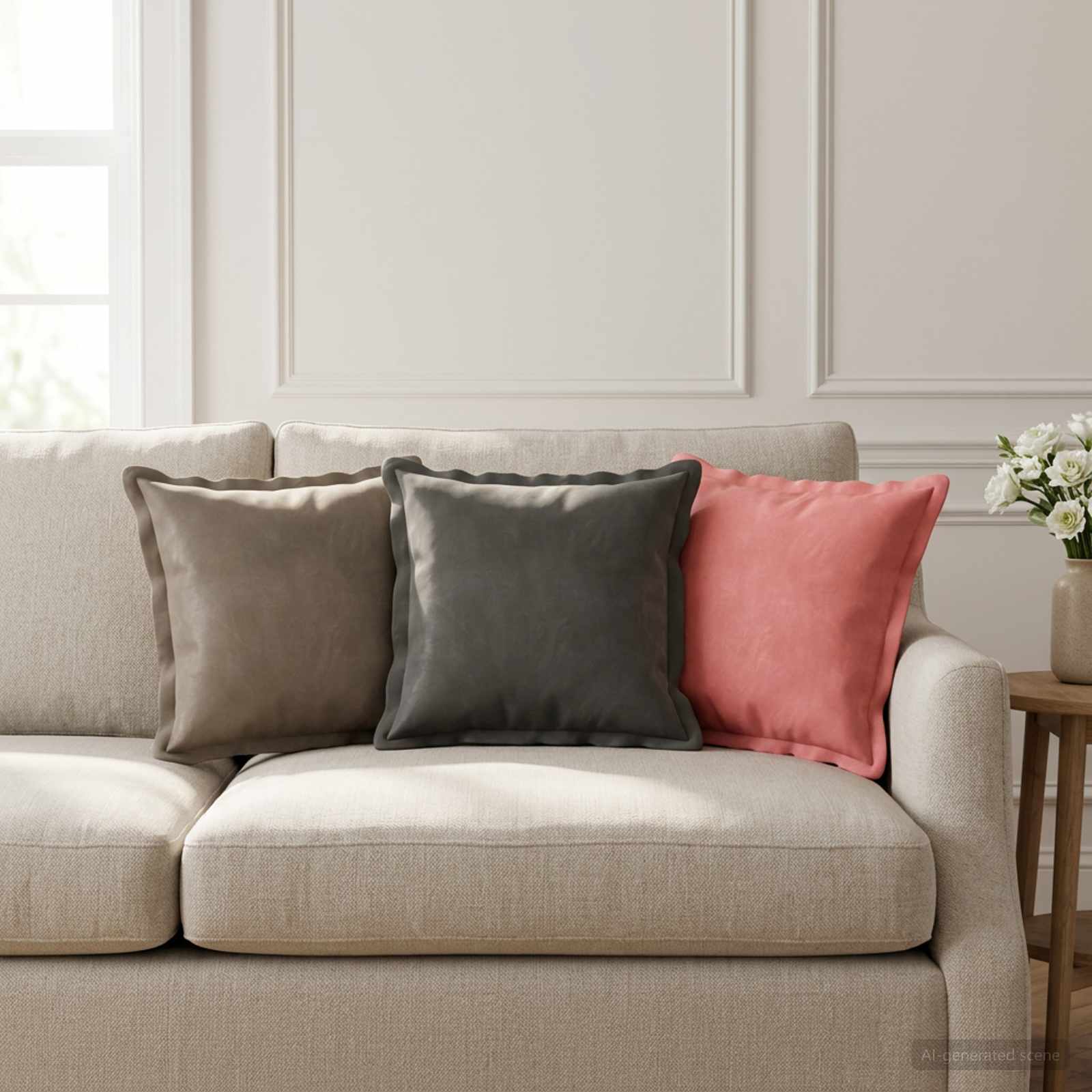 916712_1.jpg vidaXL Poťah na podložku 6 pcs HOUTEN Ružová 40 x 40 cm Zamat – Obrázok 1