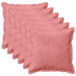 vidaXL Poťah na podložku 6 pcs HOUTEN Ružová 40 x 40 cm Zamat – Obrázok 2