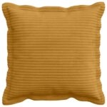 vidaXL Poťah na podložku 6 ks HOUTEN Žltá 40 x 40 cm manšestr – Obrázok 2