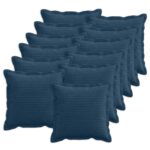 vidaXL Poťah na podložku 12 ks HOUTEN Námornícka modrá 40 x 40 cm