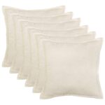vidaXL Poťah na podložku 6 pcs HOUTEN Krémová 40 x 40 cm Bouclé