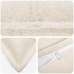 vidaXL Poťah na podložku 6 pcs HOUTEN Krémová 40 x 40 cm Bouclé – Obrázok 4