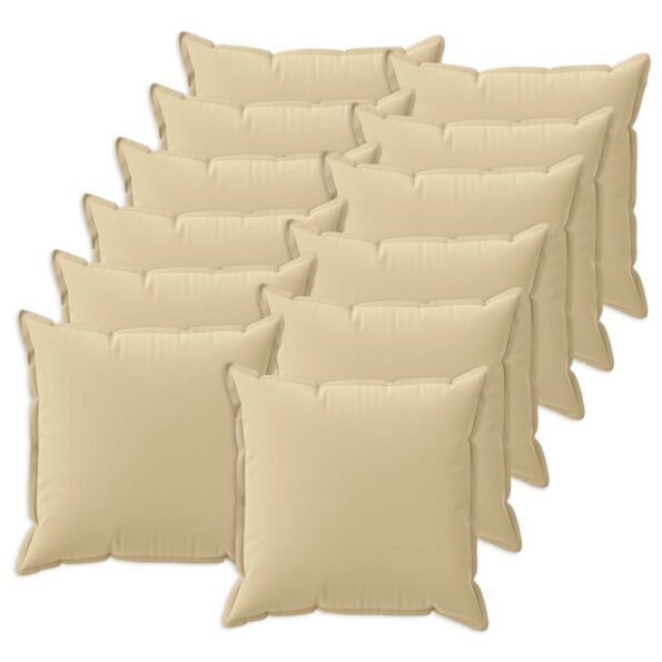 vidaXL Poťah na podložku 12 ks HOUTEN Béžová 40 x 40 cm Polyester – Obrázok 2