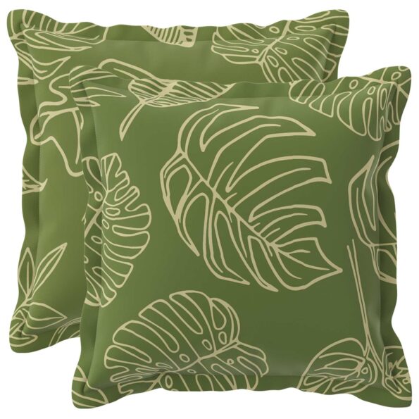 vidaXL Poťah na podložku 2 ks HOUTEN Design s listami 40 x 40 cm – Obrázok 2