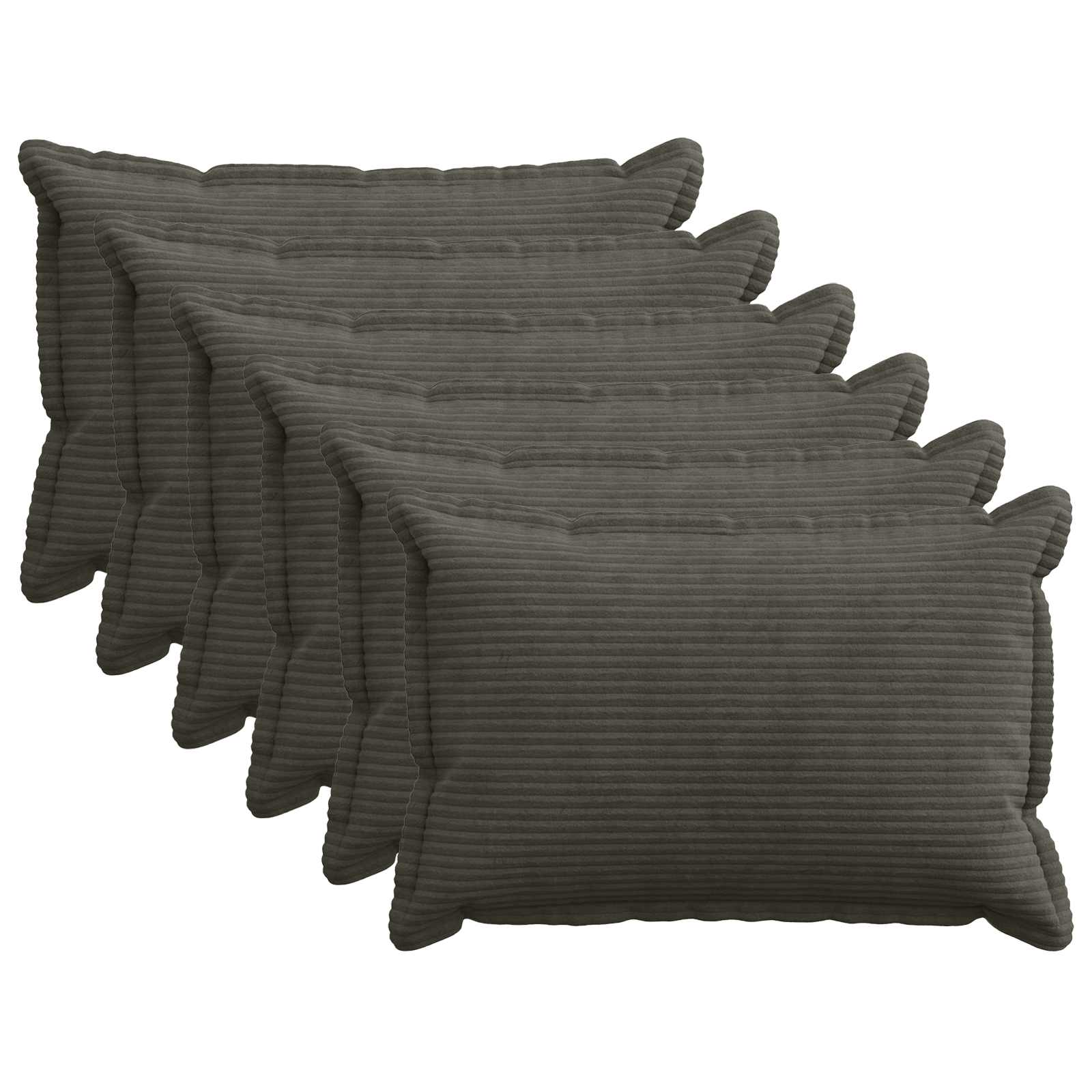 917521_1.jpg vidaXL Poťah na podložku 6 ks HOUTEN Antracitová 40 x 60 cm manšestr – Obrázok 1