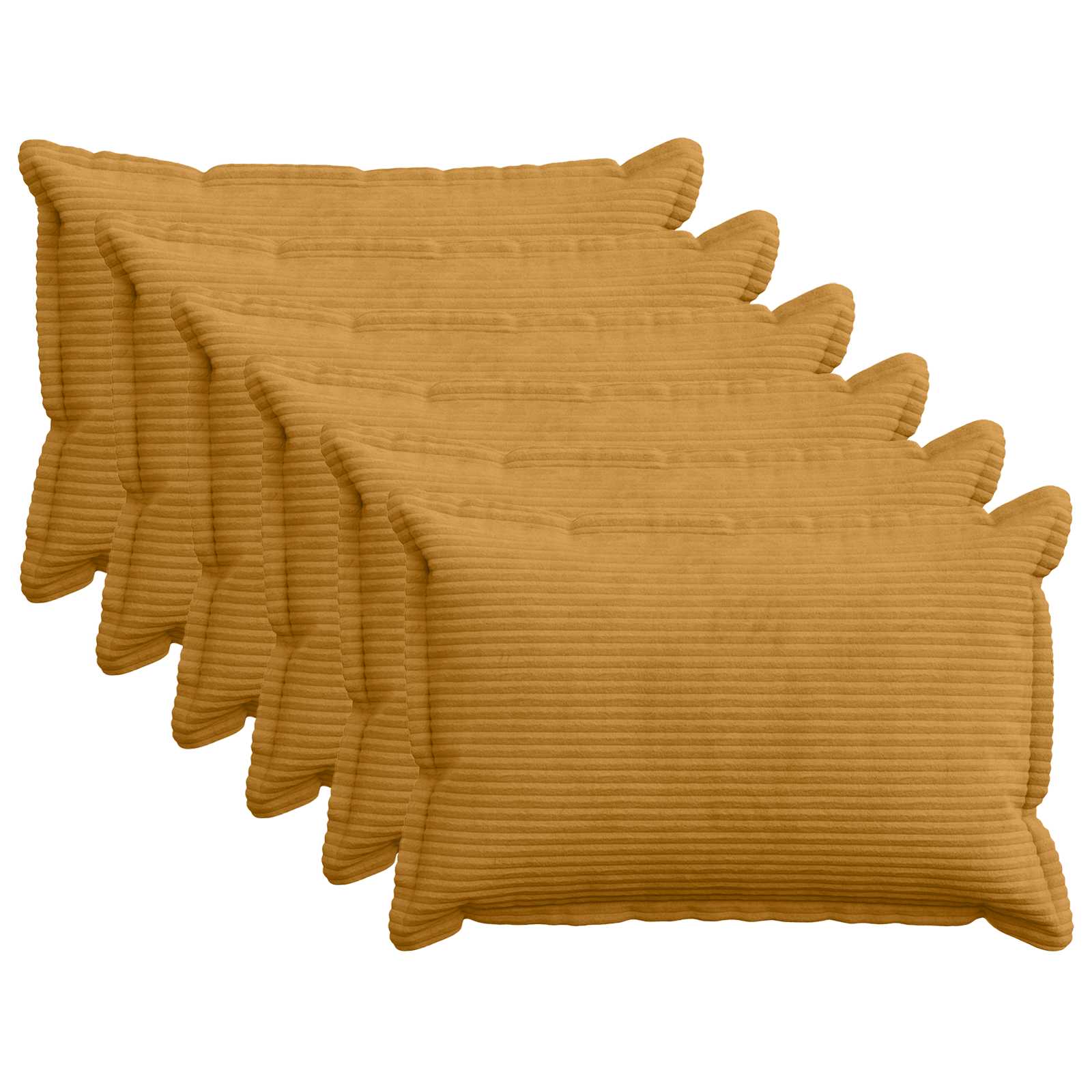 917523_1.jpg vidaXL Poťah na podložku 6 ks HOUTEN Žltá 40 x 60 cm manšestr – Obrázok 1